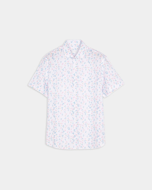 Camisa casual estampada de algodón
