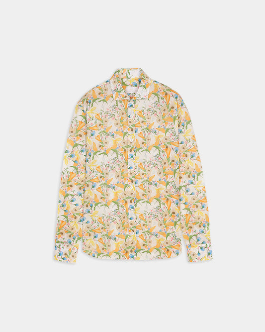 Camisa casual estampada de algodón