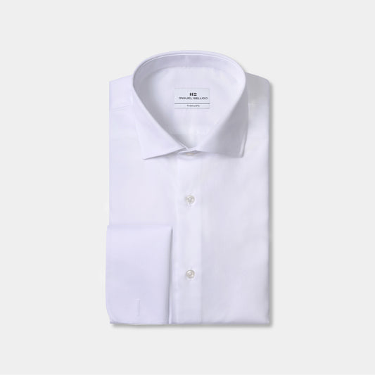 Camisa de vestir puño doble de algodón