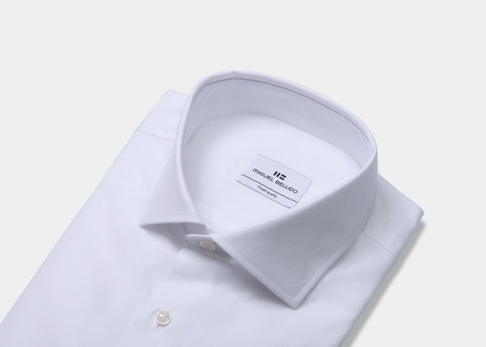 Camisa de vestir puño mixto de algodón