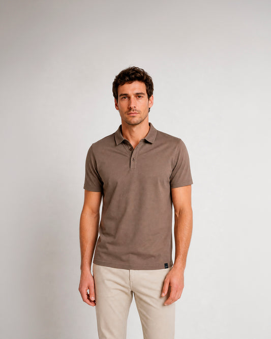 Polo pique alto rendimiento cuello camisa