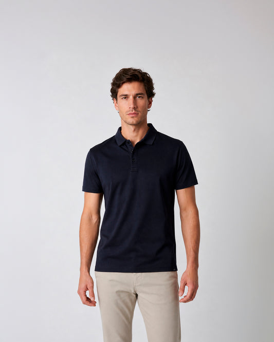 Polo pique alto rendimiento cuello camisa