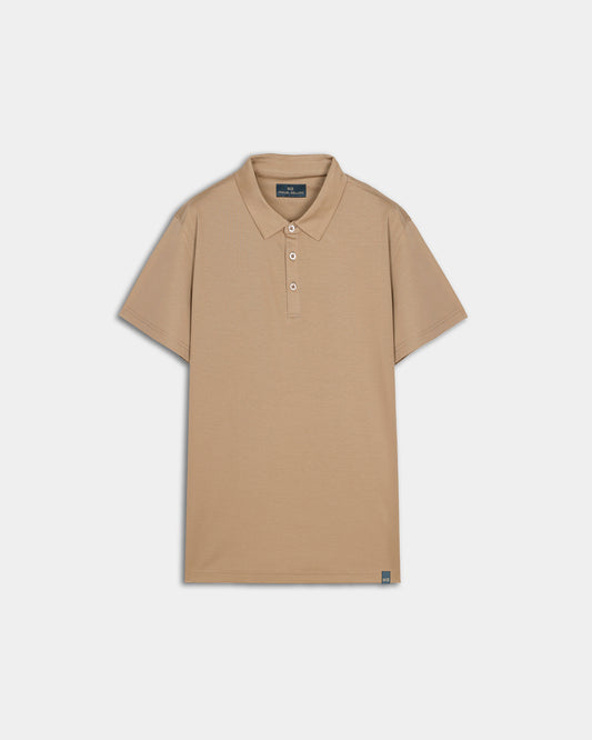 Polo Interlock 100% algodón cuello camisa