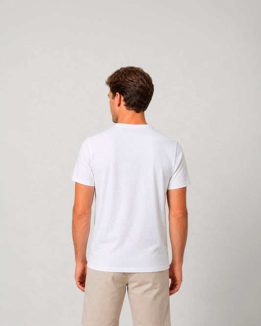 Camiseta 100% algodón cuello redondo