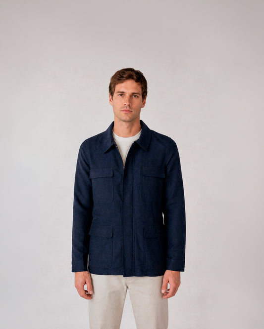Chaqueta 4 bolsillos 100% lino