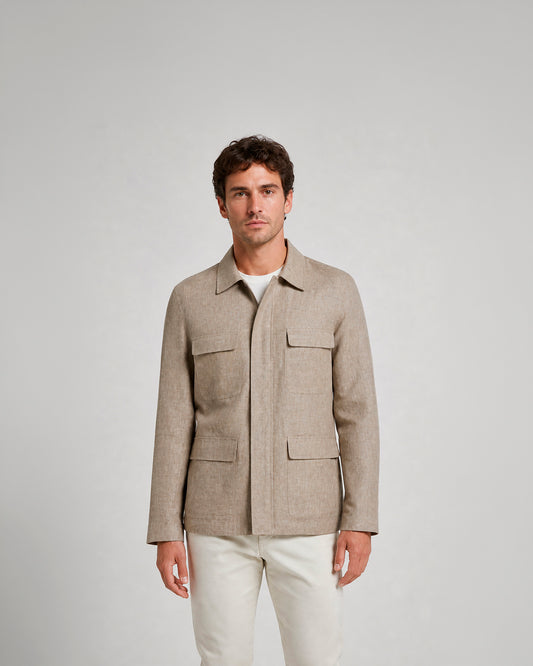 Chaqueta 4 bolsillos 100% lino