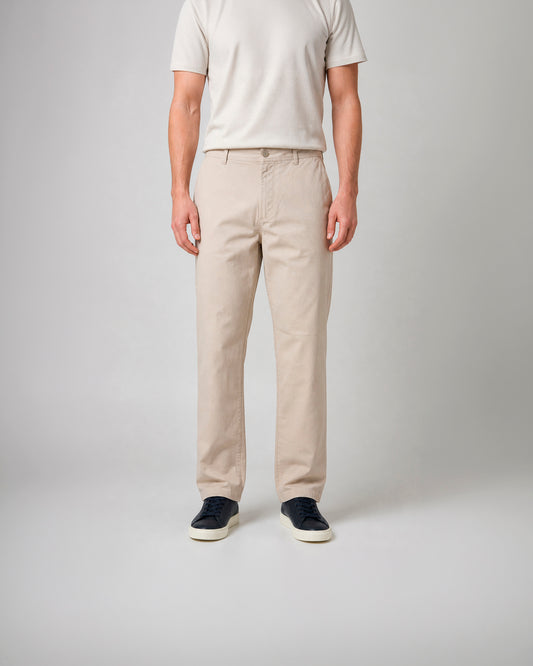 Pantalón chino de algodón elástico
