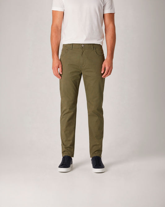 Pantalón casual 5 bolsillos de algodón elástico