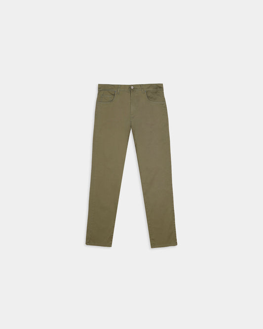 Pantalón casual 5 bolsillos de algodón elástico